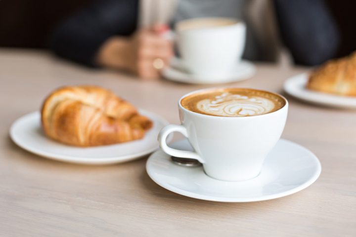 coffee and croissant at buttery restaurant trinity college dublin