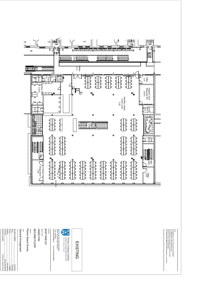 Floor Plan of Hamilton Building Second Floor