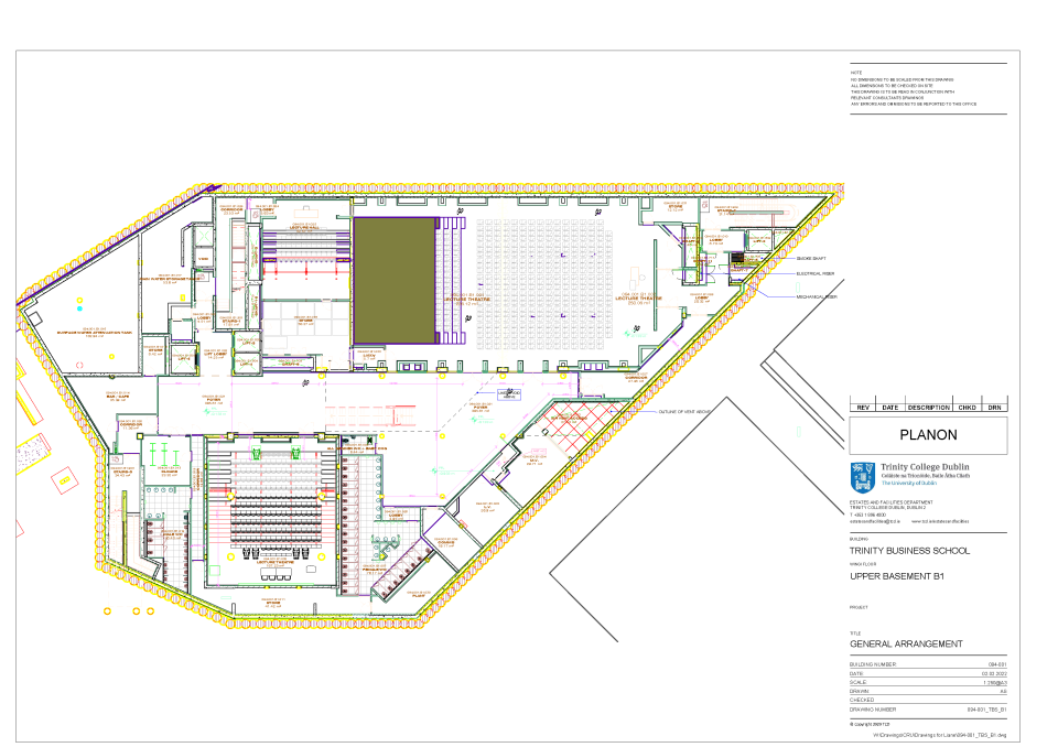 Floorplan of tcd business school lower level