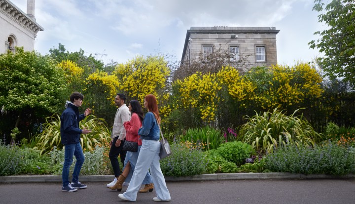 tourists at biodiversity garden