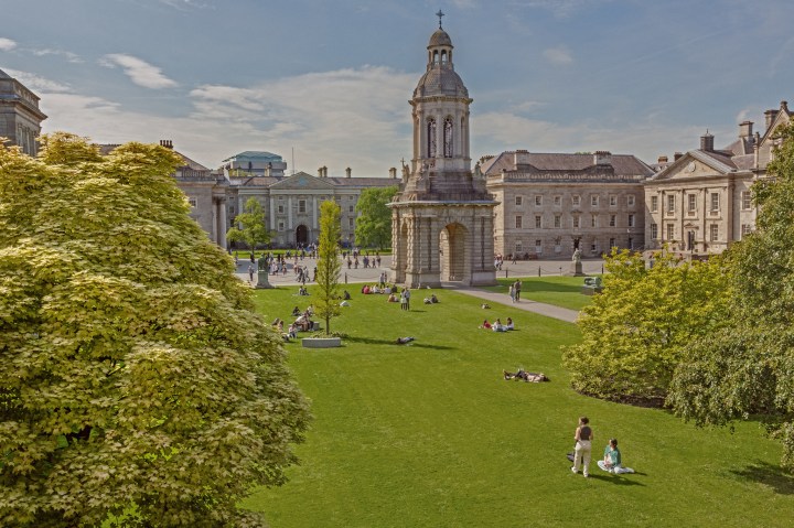 bell tower in trinity front square