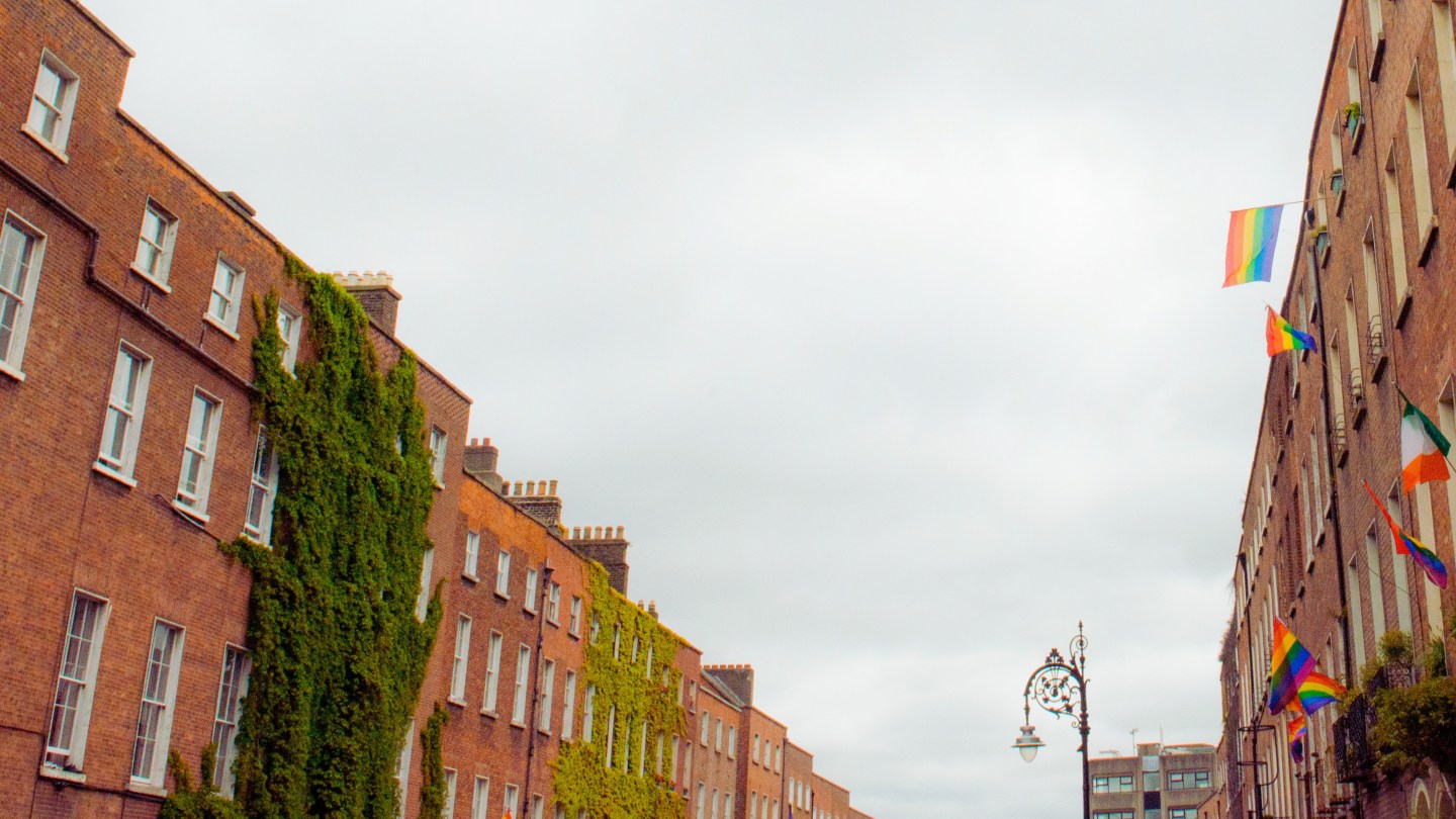 A row of redbrick Georgian houses