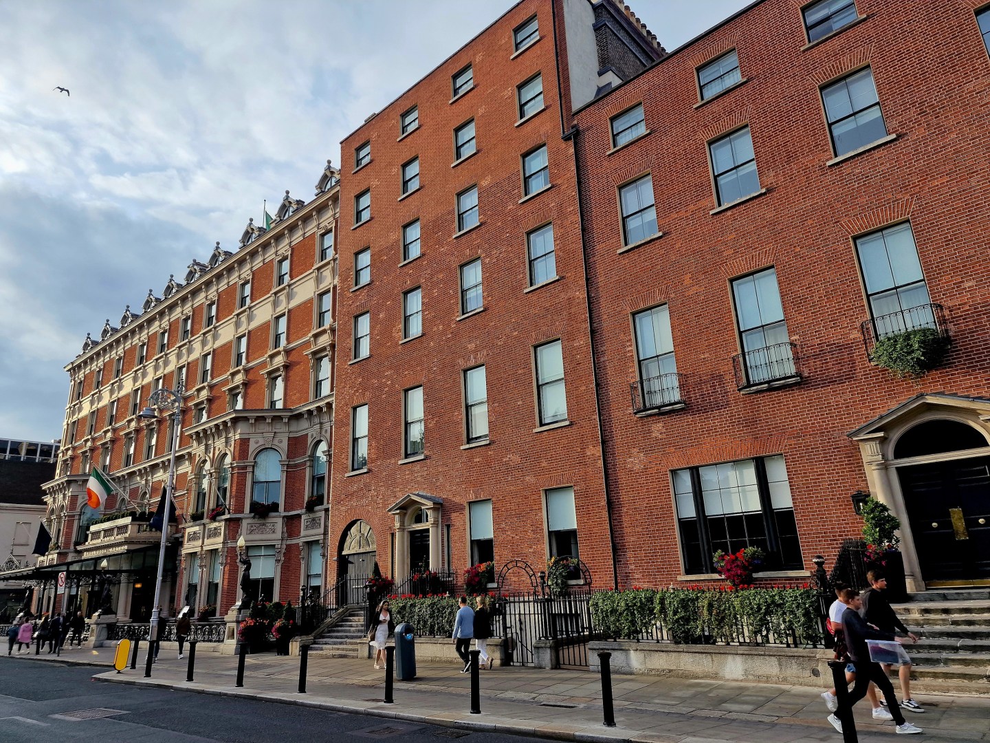 The front of the Shelbourne hotel