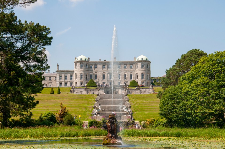 Fountain on front of Powerscourt House Wicklow